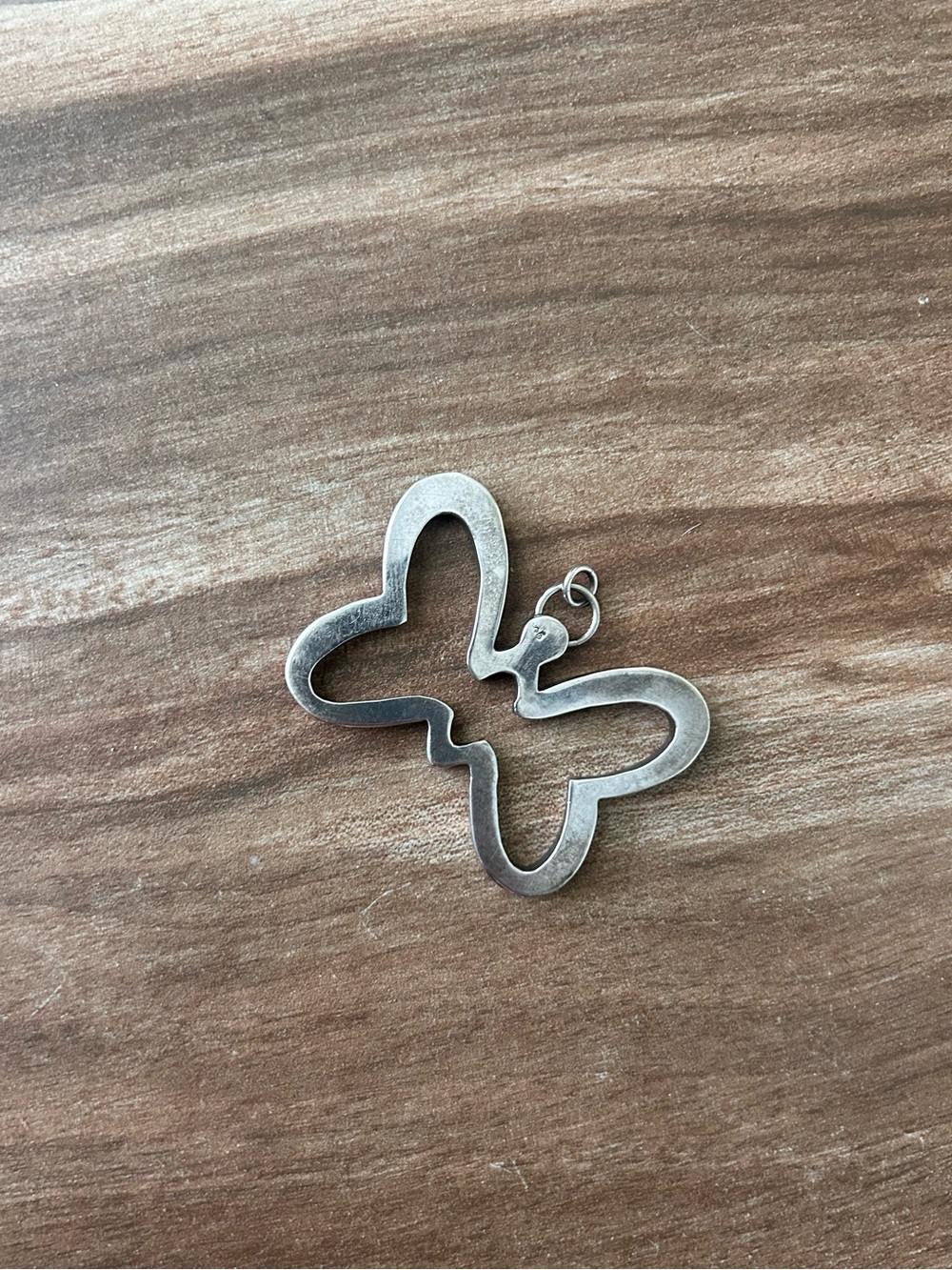 XL Sterling Silver Butterfly Pendant 12.9g Bold Outline, Openwork Design Vintage - Picture 3 of 8